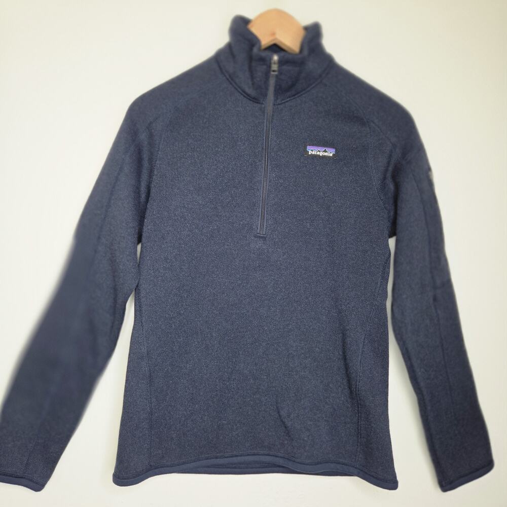 Patagonia Better Sweater 1/4 Zip Womens S Blue Fleece Pullover Sweater